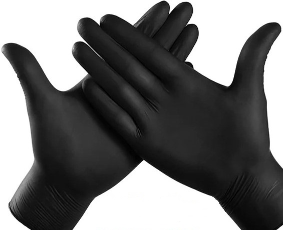Medizinische Nitril Handschuhe schwarz Gösse M, 100 Stück
