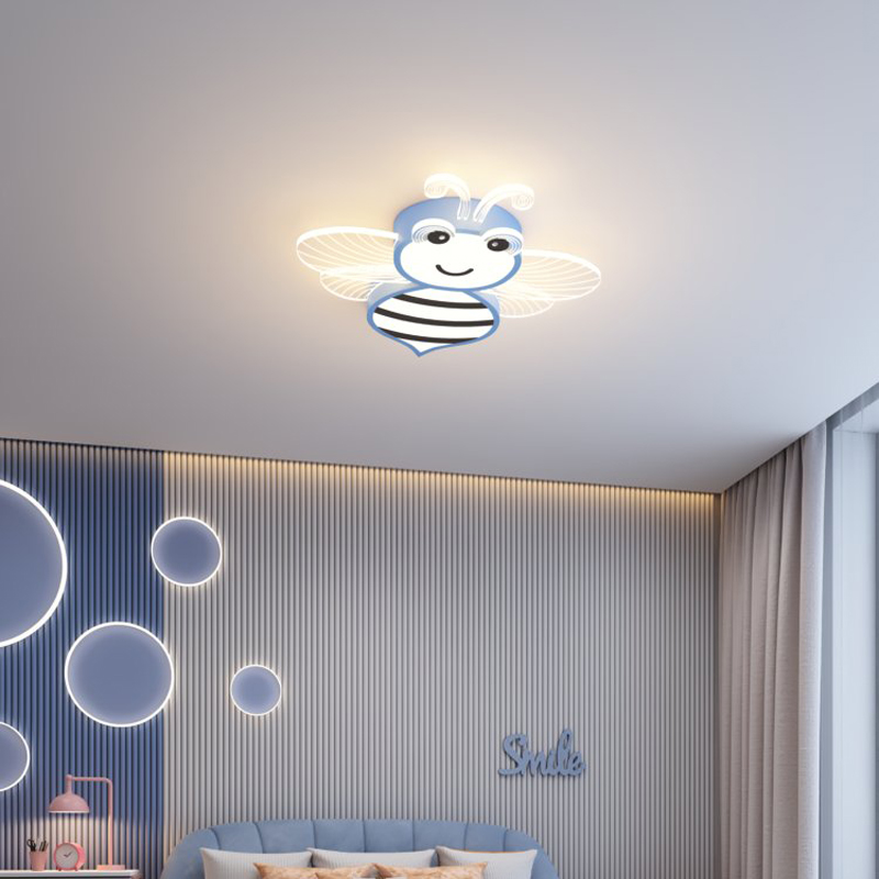 Kinderlampe Bee LED, blau und pink