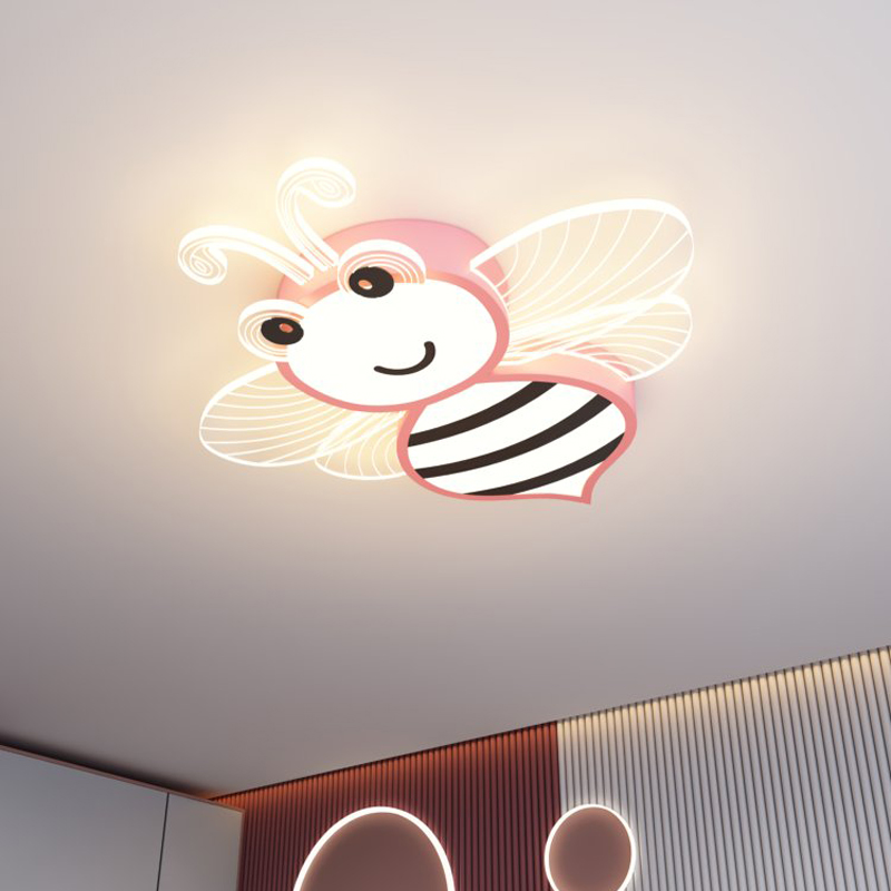 Bee Kinderlampe LED, pink
