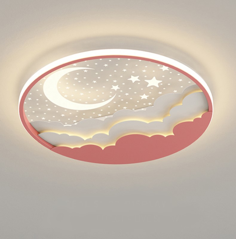 Moon Deckenlampe, pink oder blau